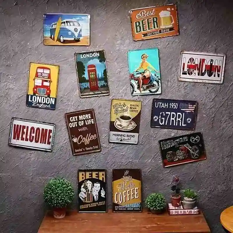 Vintage Metal Tin Sign, Wester - Vintage Collectible Tins recension och pris