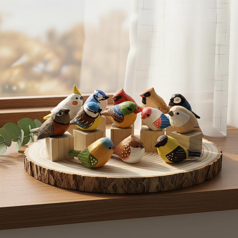 Kawaii Hand Carved Wooden Bird - Vintage Collectibles Store recension och pris