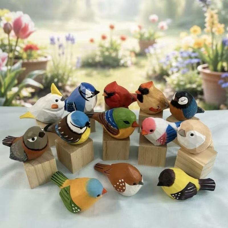 Kawaii Hand Carved Wooden Bird - Vintage Collectibles Store recension och pris