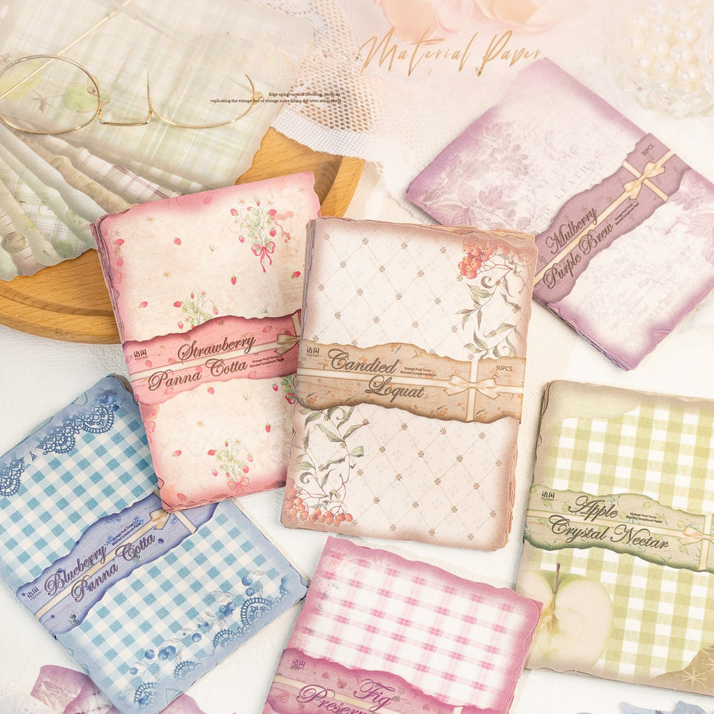 30sheets Vintage Scrapbook Pap - Vintage Collectible Cards recension och pris