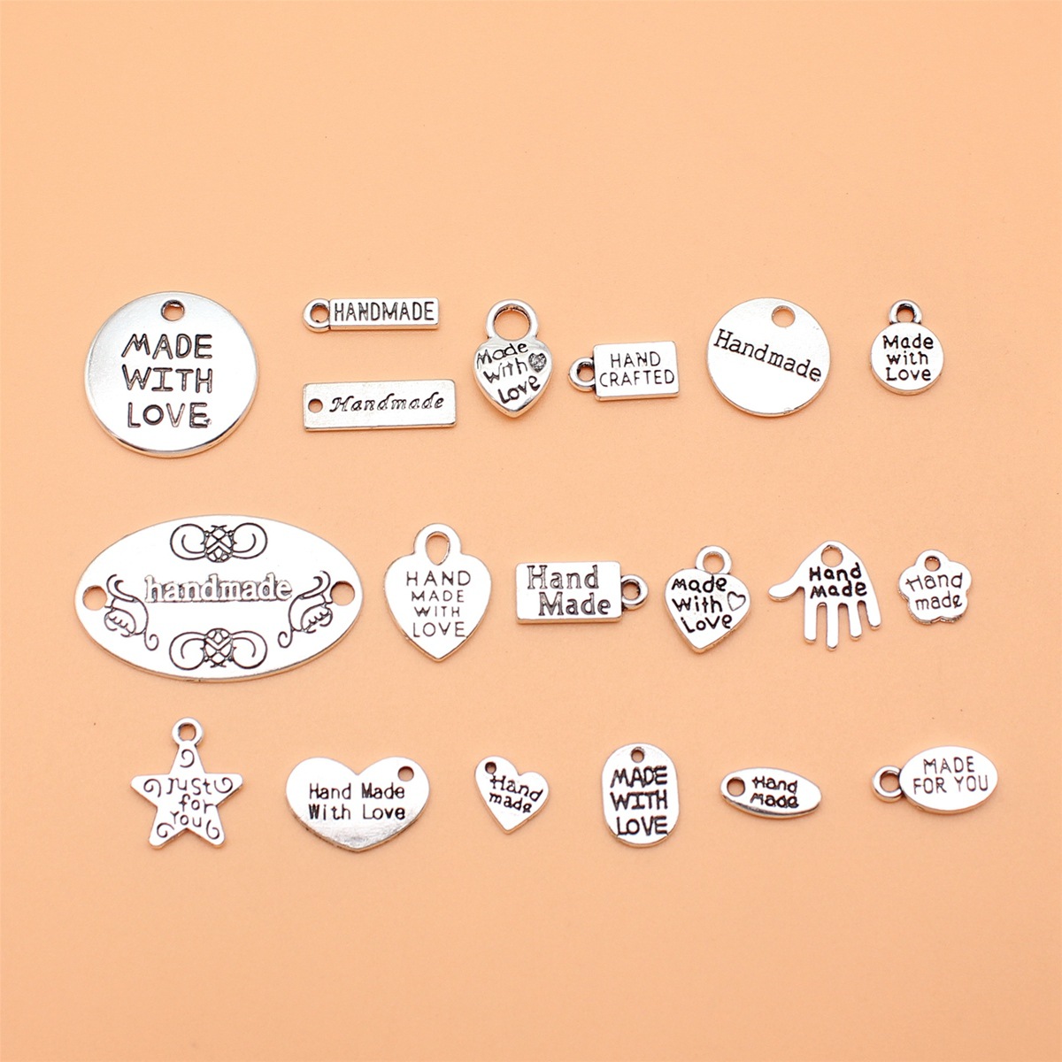 19pcs Antique Silver Color Han - Vintage Collectible Jewelry recension och pris