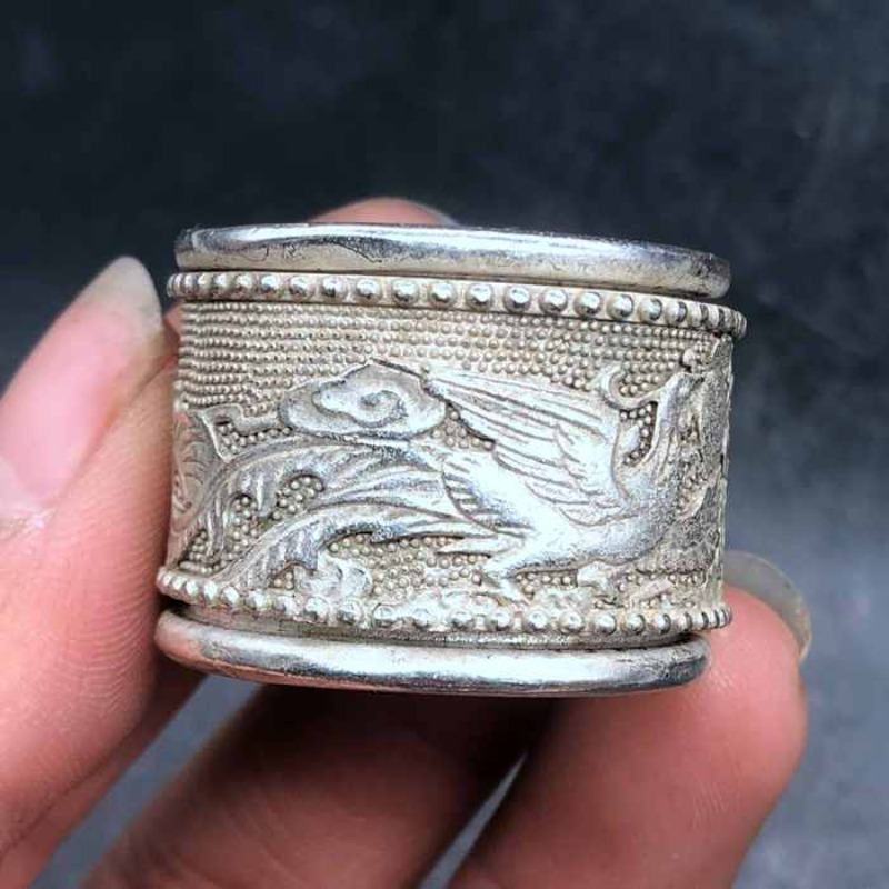 Vintage Rotatable Dragon Phoen - Vintage Collectible Jewelry recension och pris