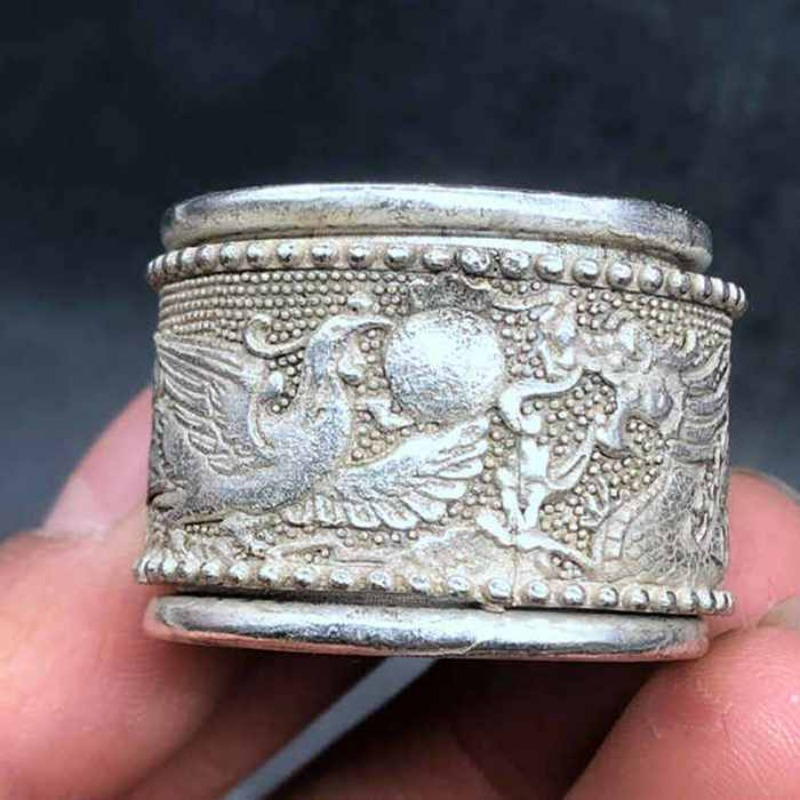 Vintage Rotatable Dragon Phoen - Vintage Collectible Jewelry recension och pris